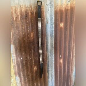 Vans Black Belt with Silver Accents